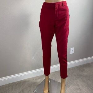 GAP Slim City Coupe Urbaine Red Crop Pants - SIZE 8R - NWT